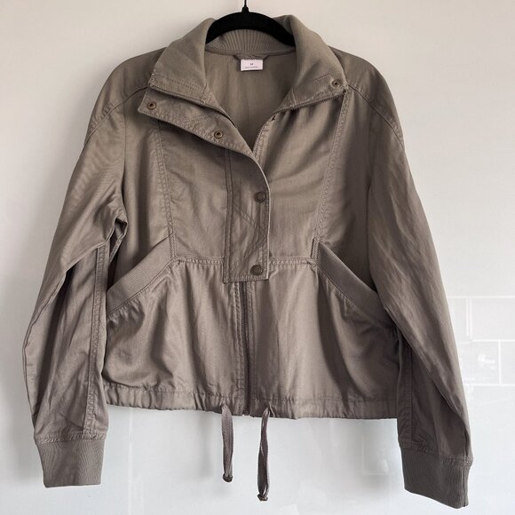 Sonoma Lightweight Olive Drab Green Drawstring Jacket - Size M - NWOT - Picture 1 of 7